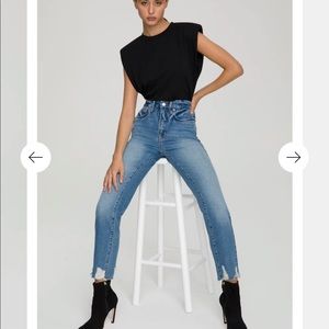 Good American Good Vintage Jagged Hem